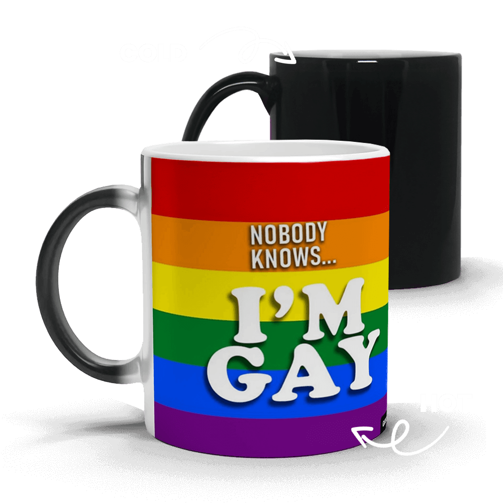 Drinkware 'Nobody Knows... I'M GAY' Mug PREMIUM MATERIALS