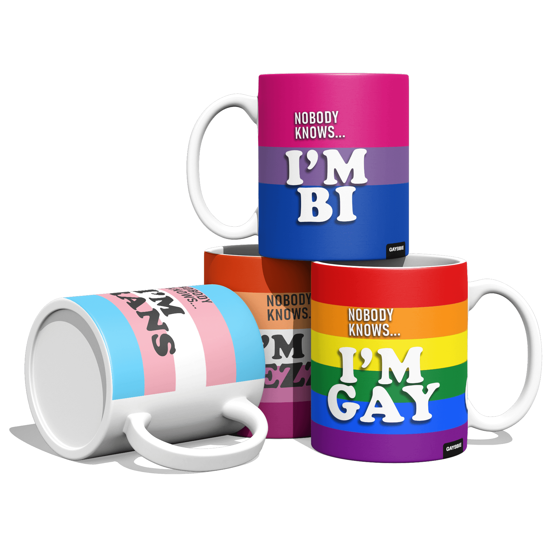Drinkware 'Nobody Knows... I'M GAY' Mug PREMIUM MATERIALS