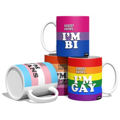 Drinkware 'Nobody Knows... I'M GAY' Mug PREMIUM MATERIALS