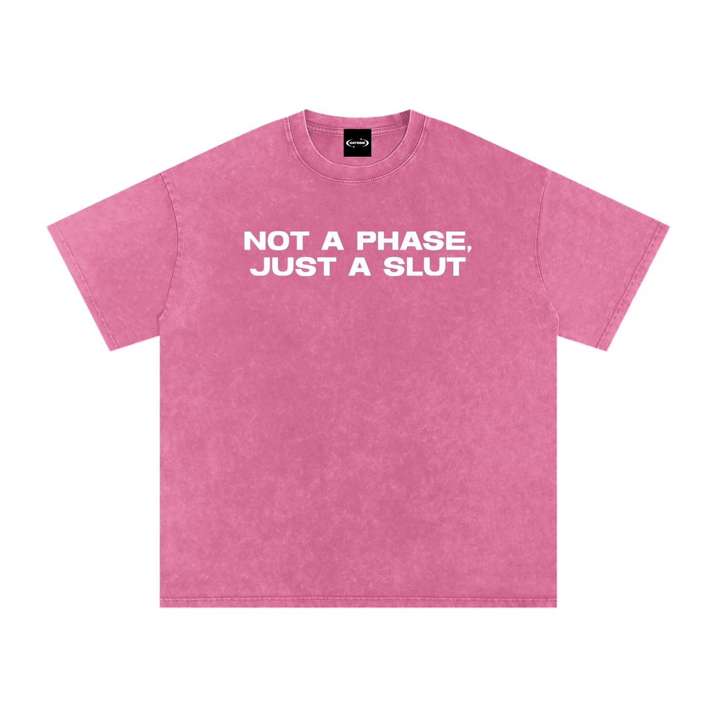 Oversize Tee BUBBLEGUM / S NOT A PHASE JUST A SLUT Premium Oversized Tee ~ GAYSBIE PREMIUM MATERIALS
