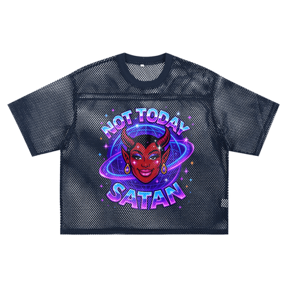 Mesh Tee ECLIPSE / S NOT TODAY SATAN Boxy Mesh Tee ~ GAYSBIE PREMIUM MATERIALS