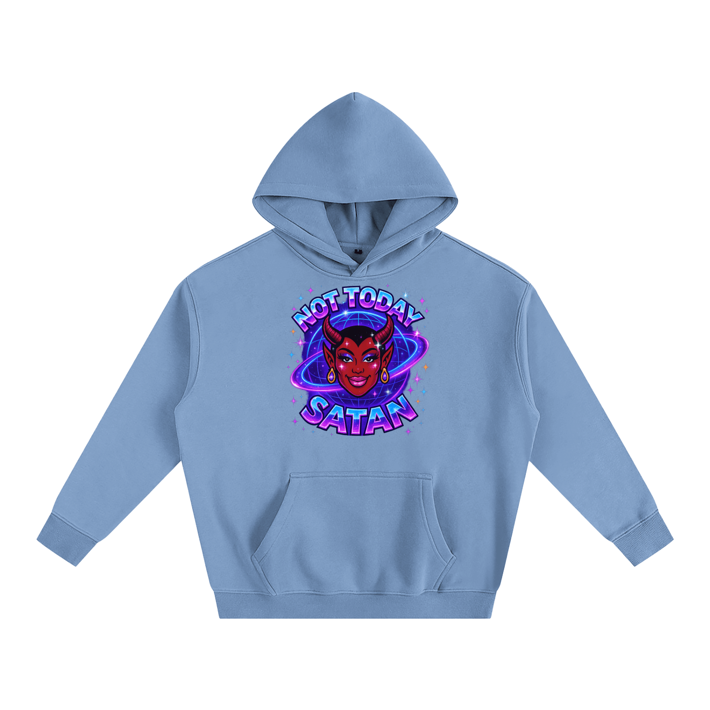 Premium Sweat SKY / S NOT TODAY SATAN Heavy Fleece Hoodie ~ GAYSBIE PREMIUM MATERIALS