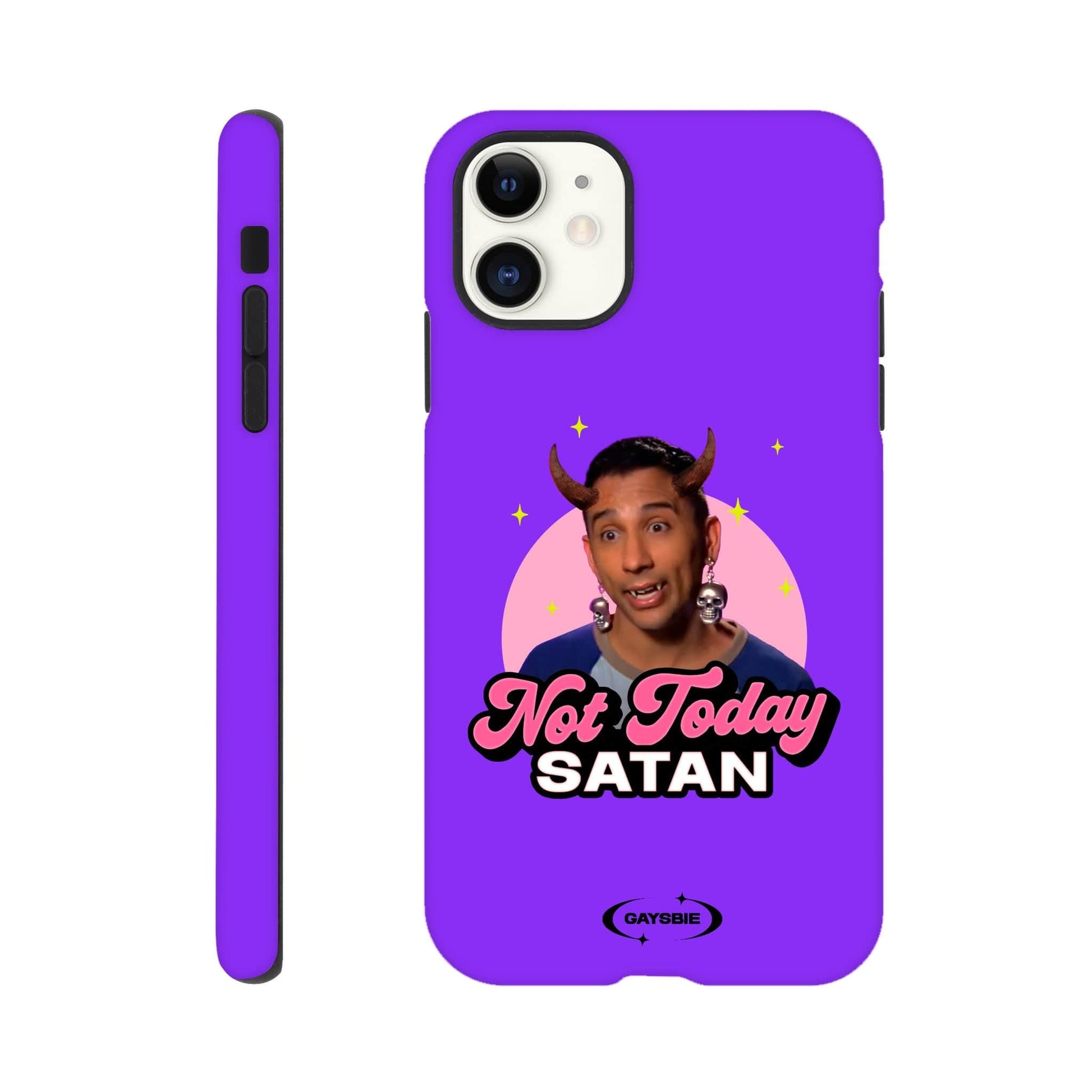 Print Material iPhone 11 / GRAPE Not Today Satan iPhone Case ~ GAYSBIE GAYSBIE SHOP