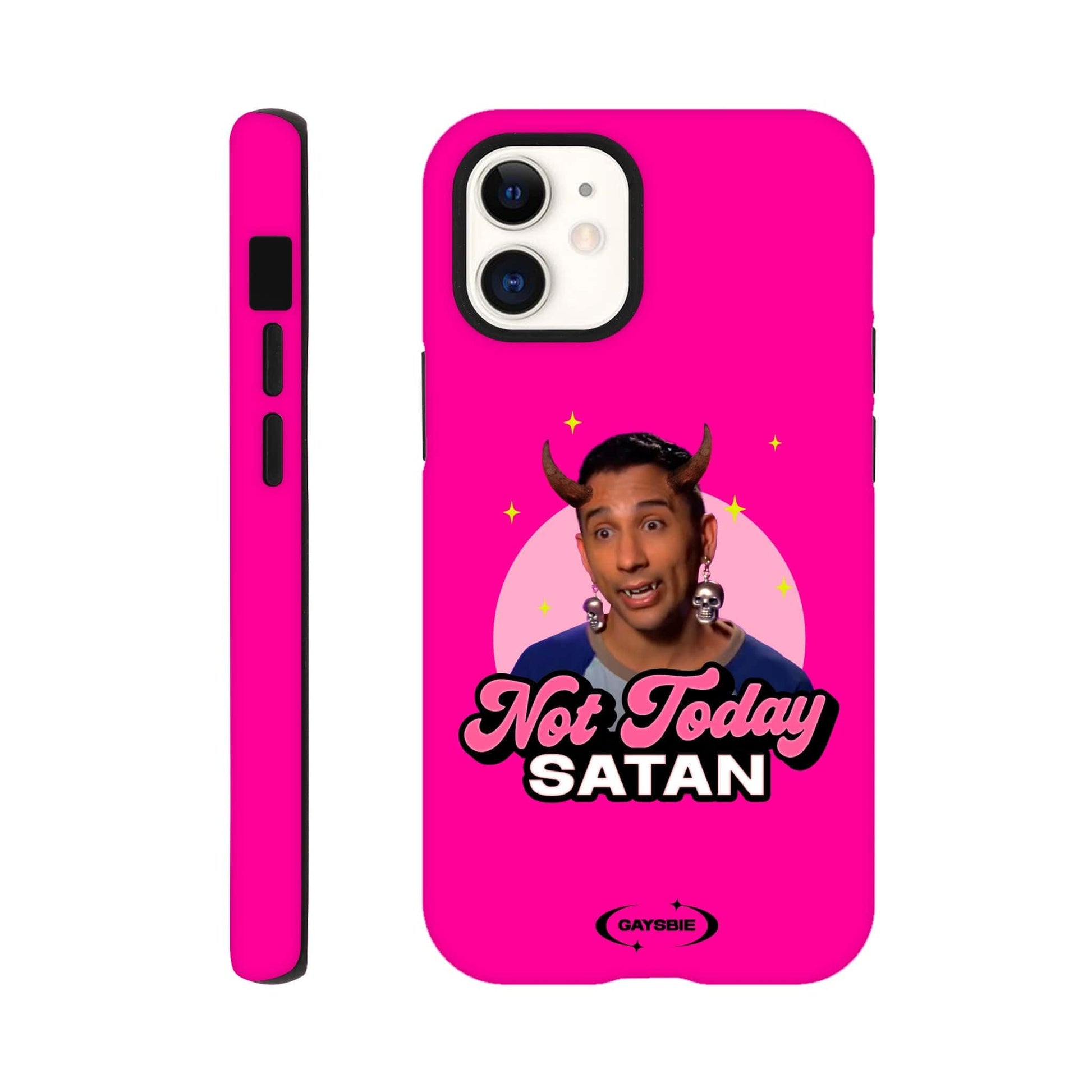 Print Material iPhone 12 Mini / CANDY Not Today Satan iPhone Case ~ GAYSBIE GAYSBIE SHOP