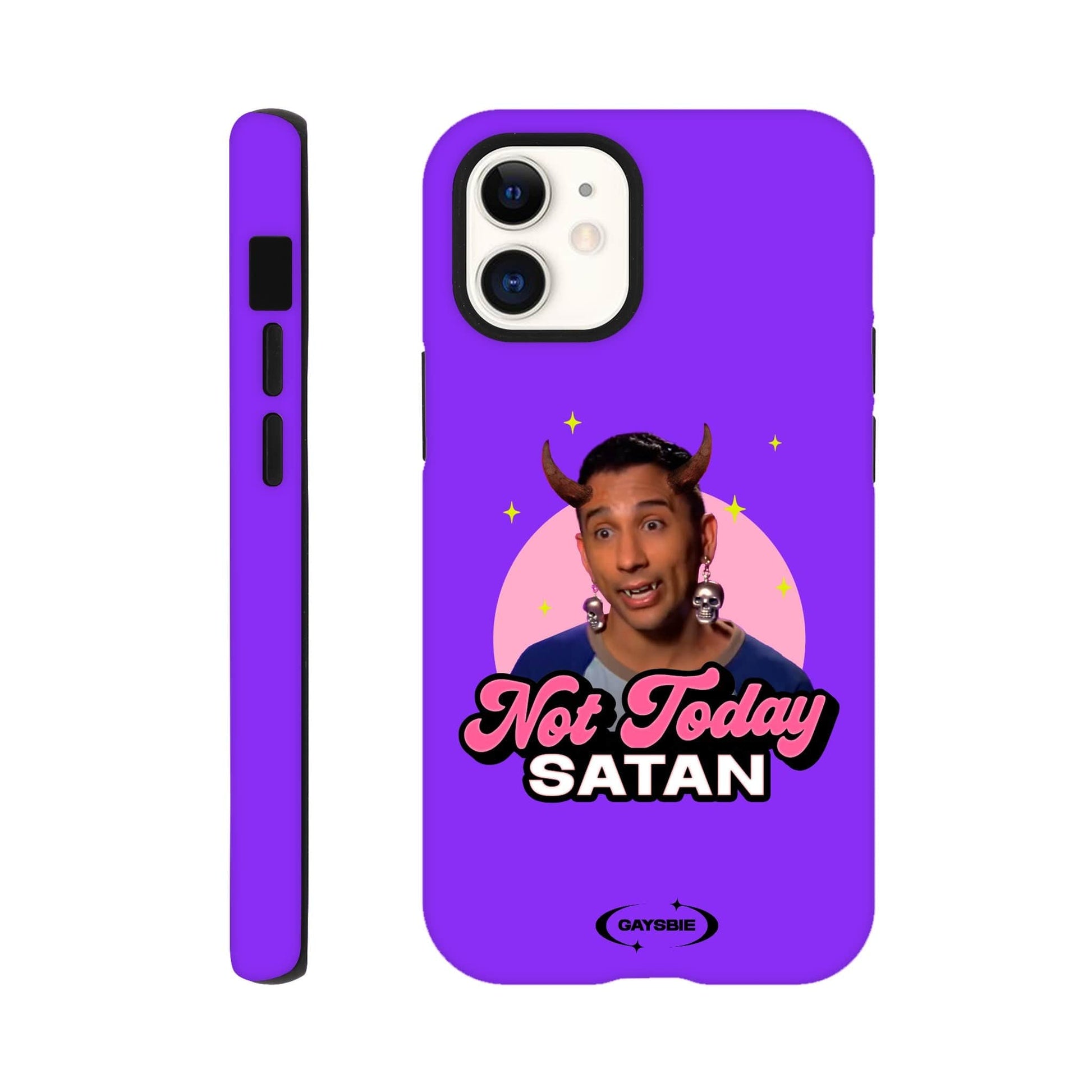Print Material iPhone 12 Mini / GRAPE Not Today Satan iPhone Case ~ GAYSBIE GAYSBIE SHOP