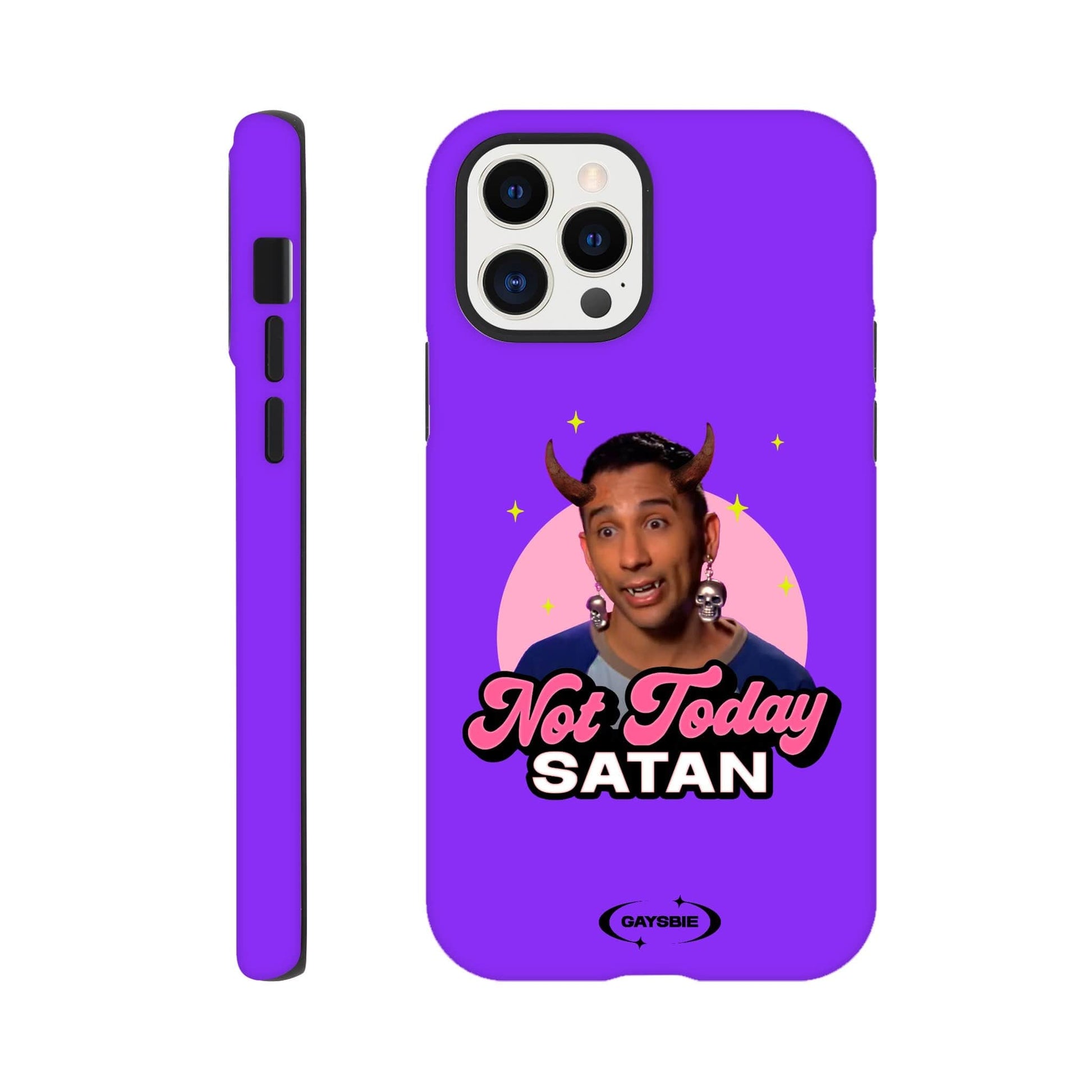 Print Material iPhone 12 Pro / GRAPE Not Today Satan iPhone Case ~ GAYSBIE GAYSBIE SHOP