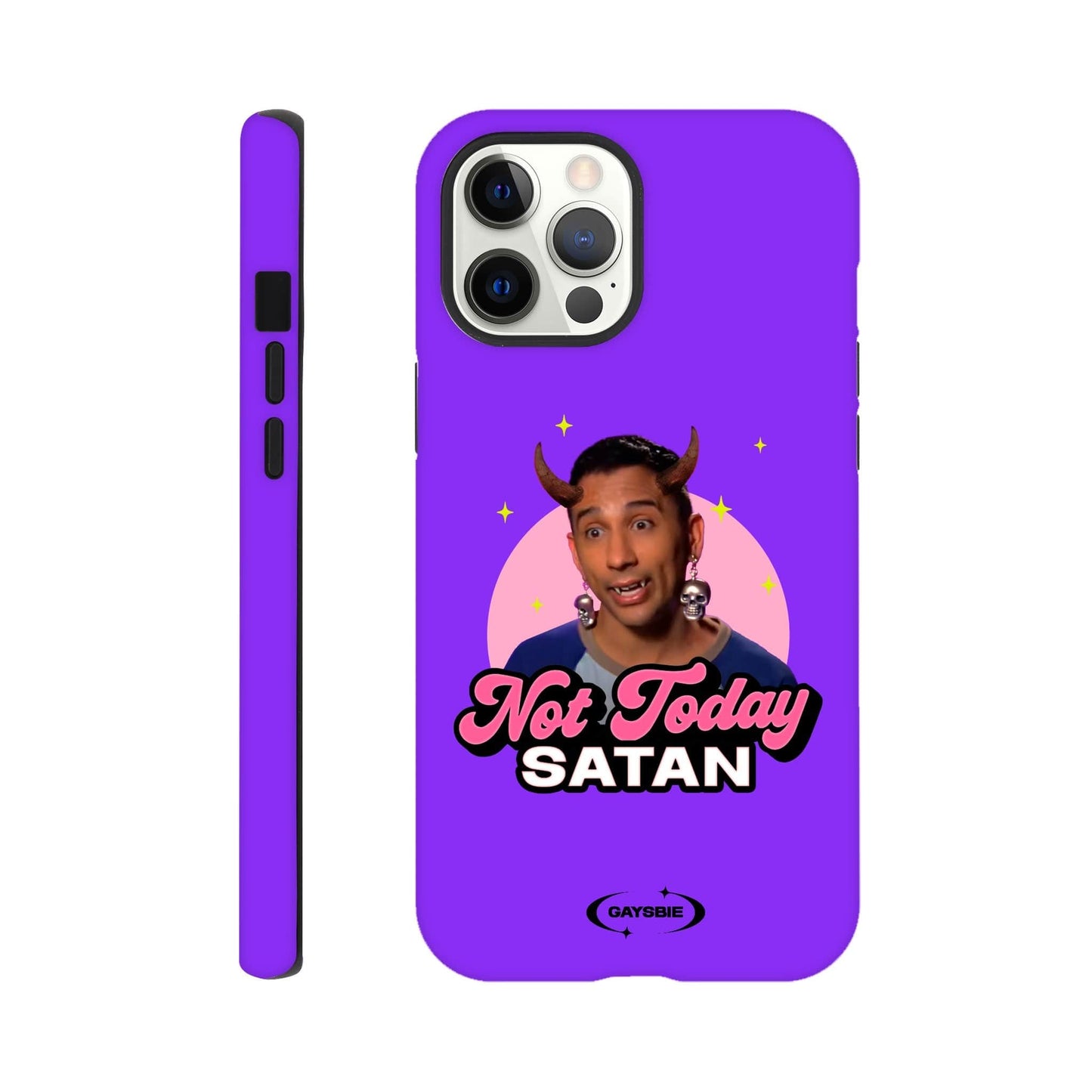 Print Material iPhone 12 Pro Max / GRAPE Not Today Satan iPhone Case ~ GAYSBIE GAYSBIE SHOP