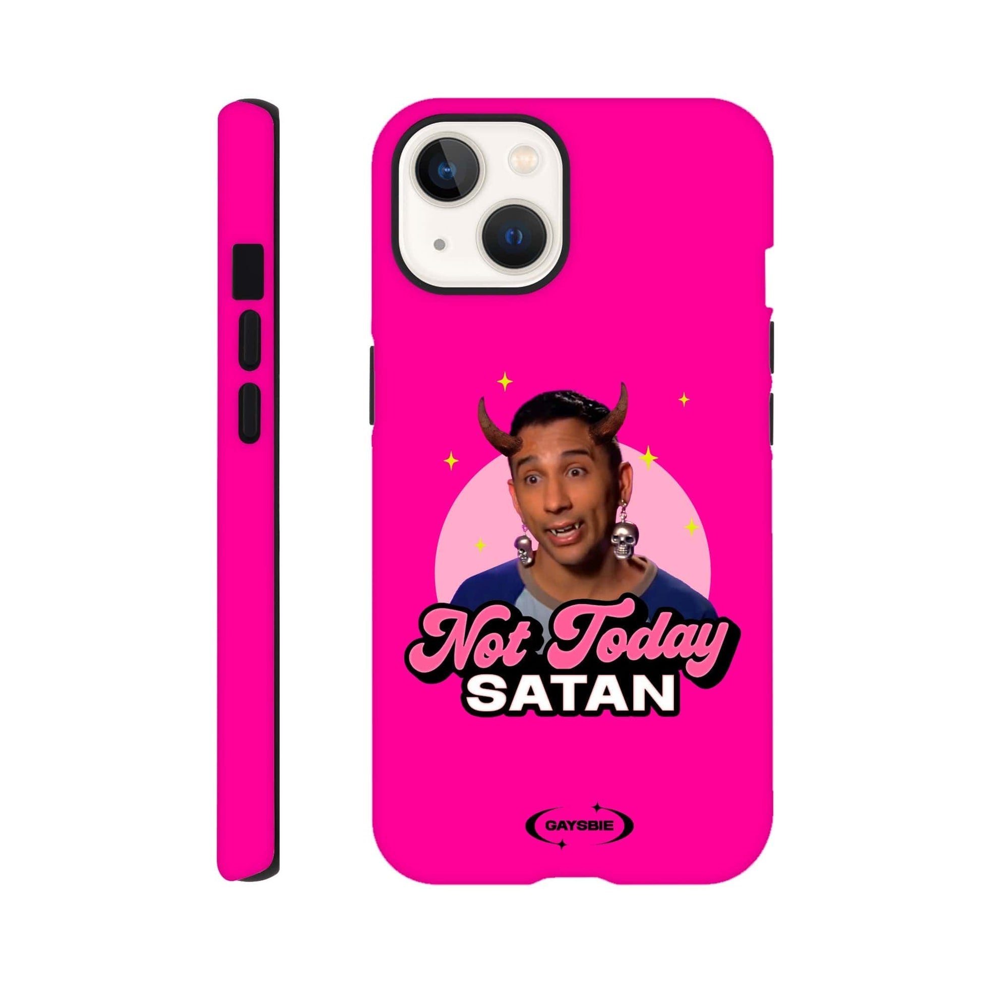 Print Material iPhone 13 / CANDY Not Today Satan iPhone Case ~ GAYSBIE GAYSBIE SHOP