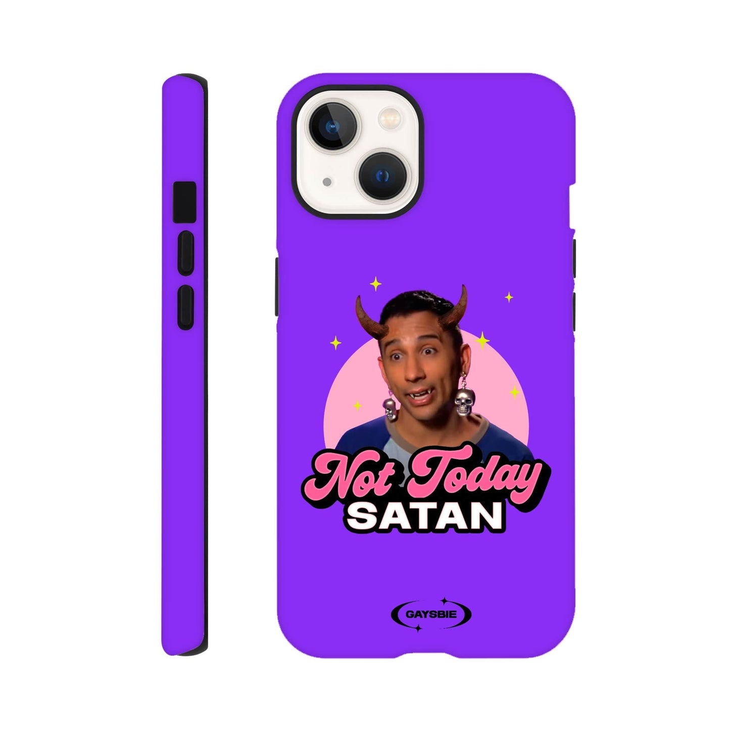 Print Material iPhone 13 / GRAPE Not Today Satan iPhone Case ~ GAYSBIE GAYSBIE SHOP