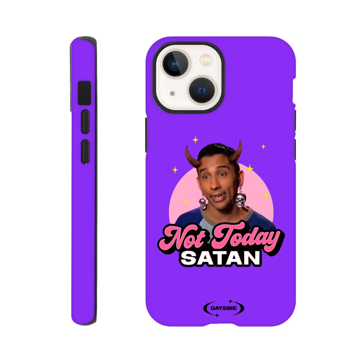 Print Material iPhone 13 Mini / GRAPE Not Today Satan iPhone Case ~ GAYSBIE GAYSBIE SHOP