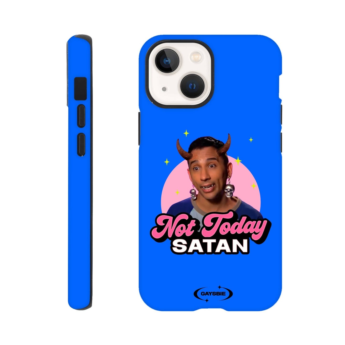 Print Material iPhone 13 Mini / OCEAN Not Today Satan iPhone Case ~ GAYSBIE GAYSBIE SHOP
