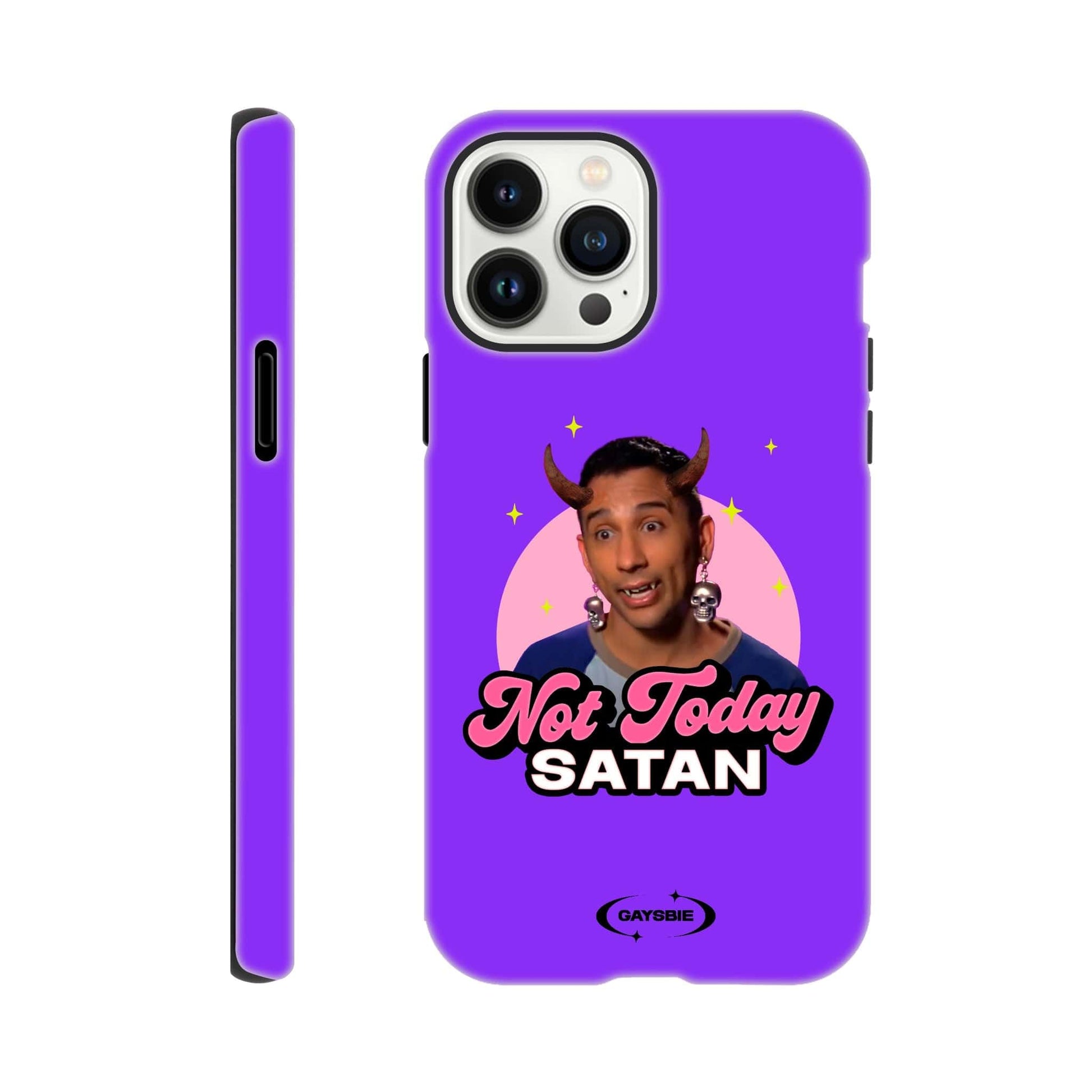 Print Material iPhone 13 Pro Max / GRAPE Not Today Satan iPhone Case ~ GAYSBIE GAYSBIE SHOP