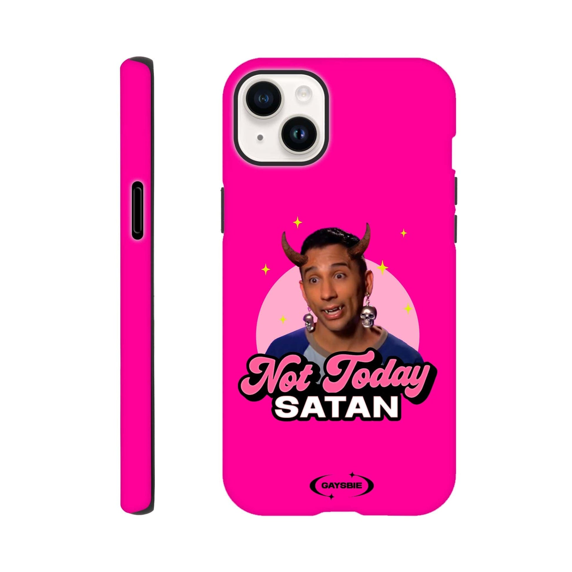 Print Material iPhone 14 Plus / CANDY Not Today Satan iPhone Case ~ GAYSBIE GAYSBIE SHOP