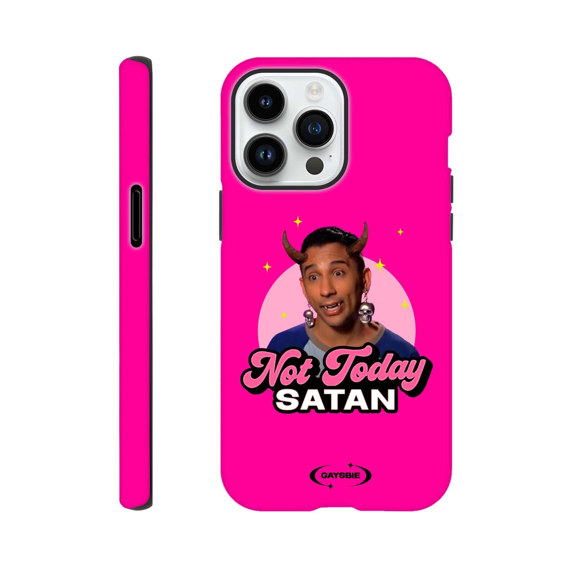 Print Material iPhone 14 Pro Max / CANDY Not Today Satan iPhone Case ~ GAYSBIE GAYSBIE SHOP