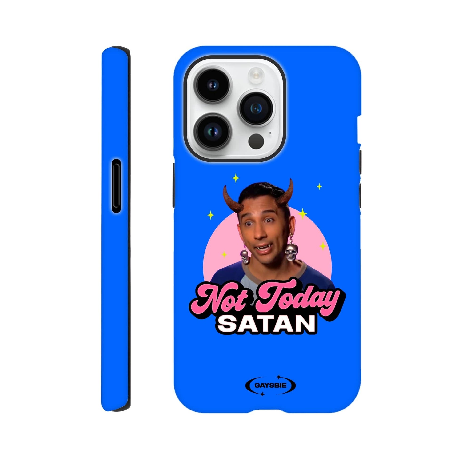 Print Material iPhone 14 Pro / OCEAN Not Today Satan iPhone Case ~ GAYSBIE GAYSBIE SHOP
