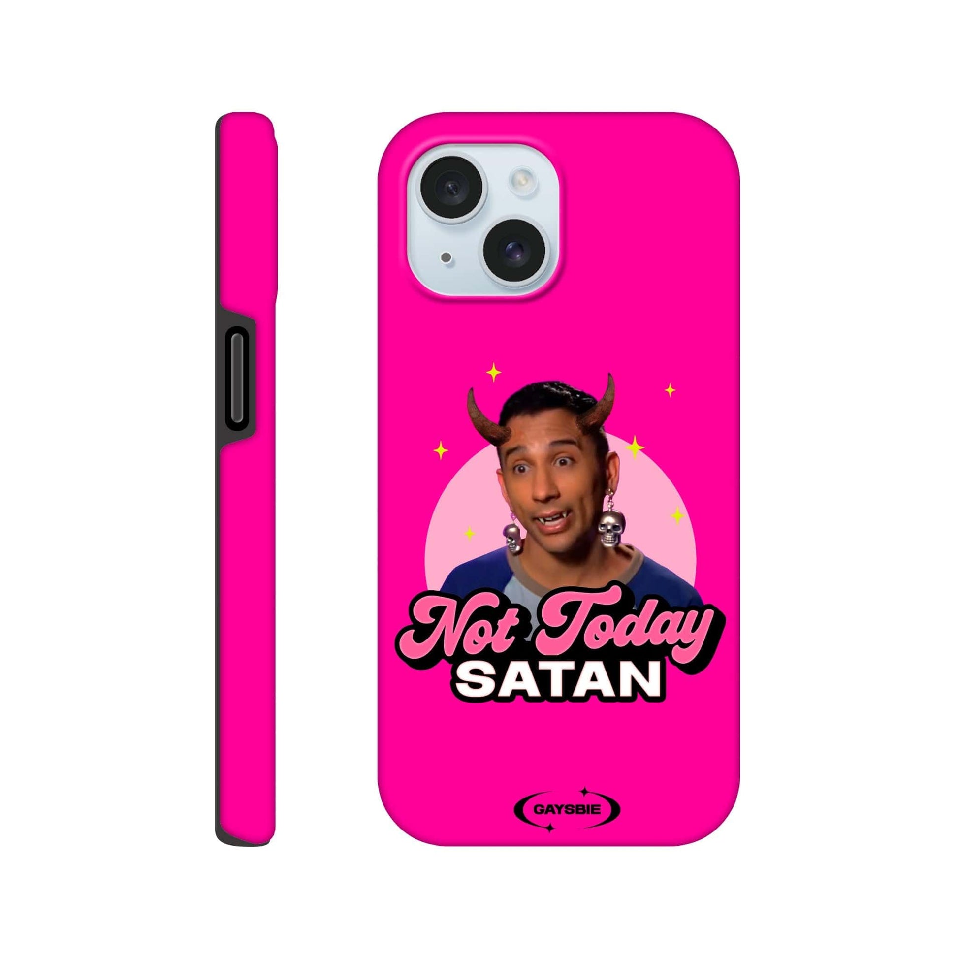 Print Material iPhone 15 / CANDY Not Today Satan iPhone Case ~ GAYSBIE GAYSBIE SHOP