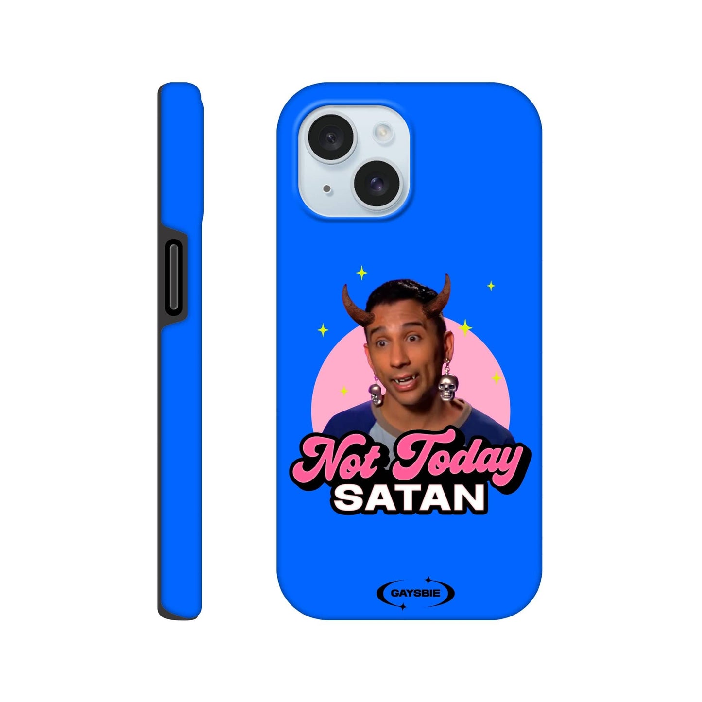 Print Material iPhone 15 / OCEAN Not Today Satan iPhone Case ~ GAYSBIE GAYSBIE SHOP