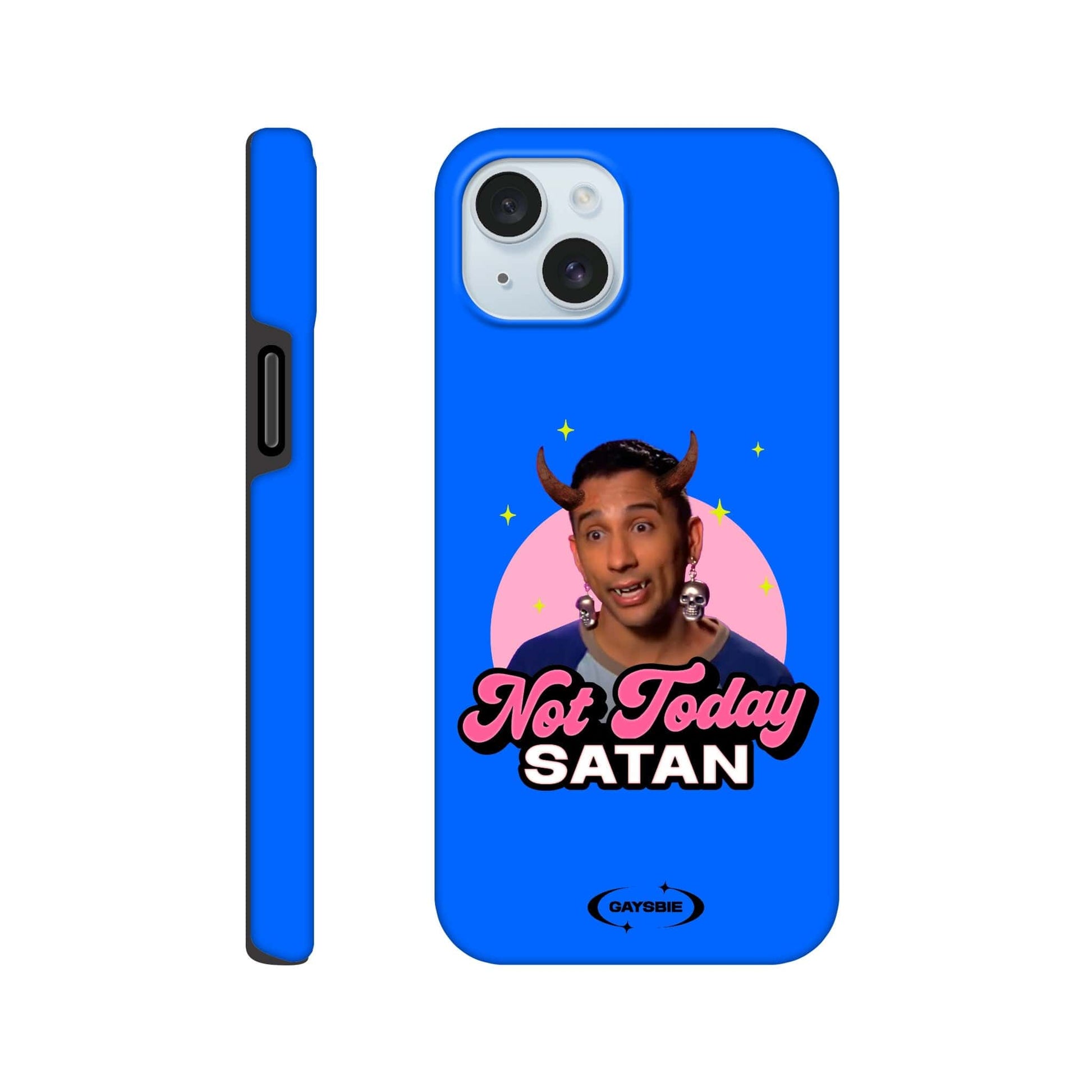 Print Material iPhone 15 Plus / OCEAN Not Today Satan iPhone Case ~ GAYSBIE GAYSBIE SHOP
