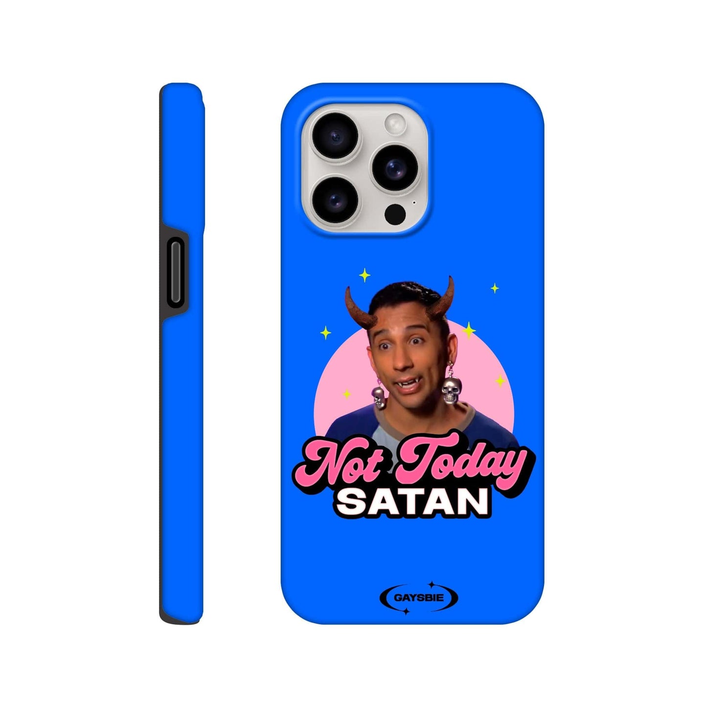 Print Material iPhone 15 Pro Max / OCEAN Not Today Satan iPhone Case ~ GAYSBIE GAYSBIE SHOP