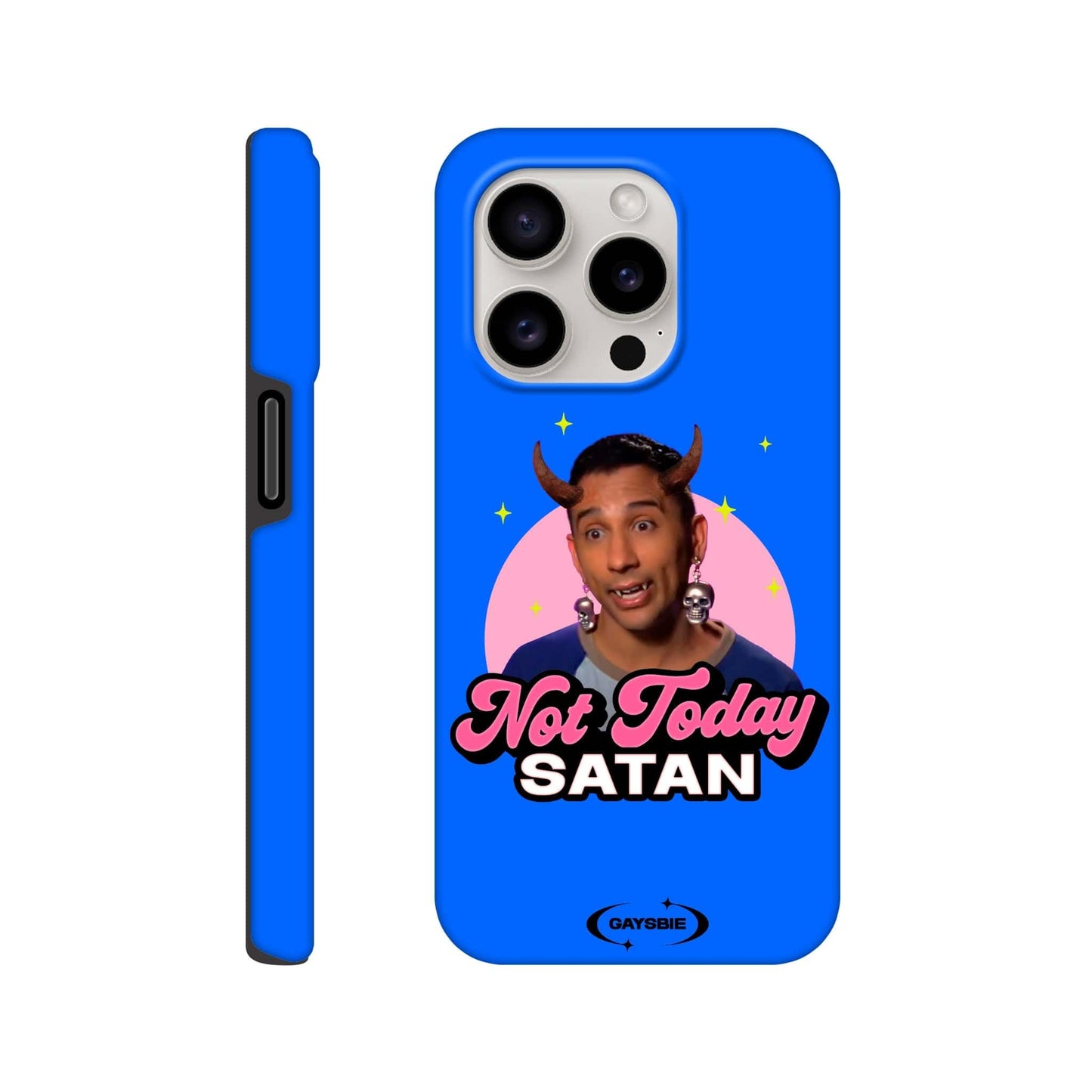 Print Material iPhone 15 Pro / OCEAN Not Today Satan iPhone Case ~ GAYSBIE GAYSBIE SHOP