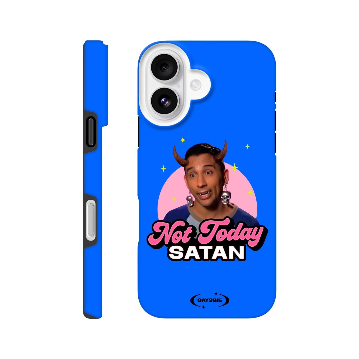 Print Material iPhone 16 / OCEAN Not Today Satan iPhone Case ~ GAYSBIE GAYSBIE SHOP