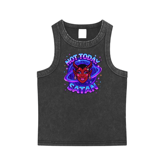 Baby Tank MIDNIGHT / S NOT TODAY SATAN Premium Baby Tank ~ GAYSBIE PREMIUM MATERIALS
