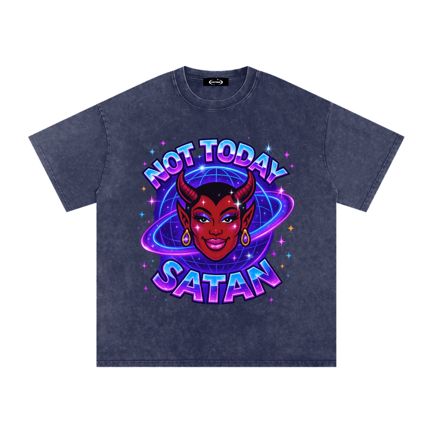 Oversize Tee ECLIPSE / S NOT TODAY SATAN Premium Oversized Tee ~ GAYSBIE PREMIUM MATERIALS