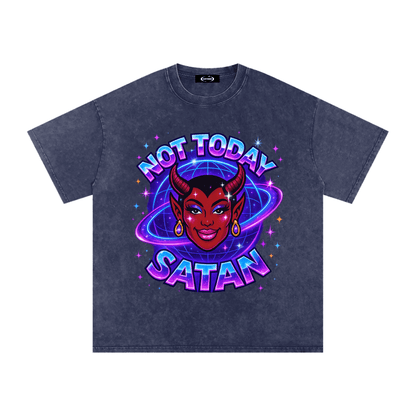 Oversize Tee ECLIPSE / S NOT TODAY SATAN Premium Oversized Tee ~ GAYSBIE PREMIUM MATERIALS