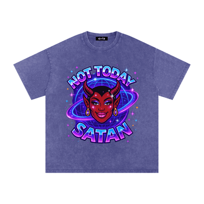 Oversize Tee GRAPE / S NOT TODAY SATAN Premium Oversized Tee ~ GAYSBIE PREMIUM MATERIALS