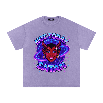 Oversize Tee LILAC / S NOT TODAY SATAN Premium Oversized Tee ~ GAYSBIE PREMIUM MATERIALS