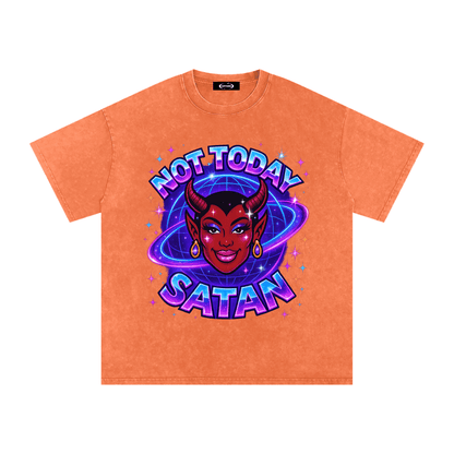 Oversize Tee MANGO / S NOT TODAY SATAN Premium Oversized Tee ~ GAYSBIE PREMIUM MATERIALS
