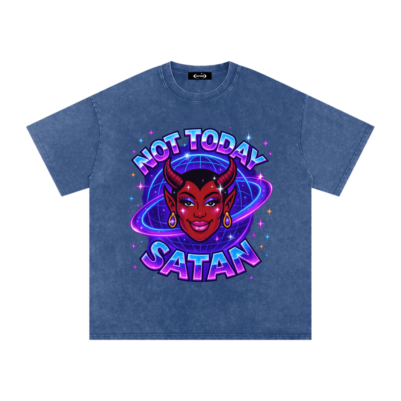 Oversize Tee OCEAN / S NOT TODAY SATAN Premium Oversized Tee ~ GAYSBIE PREMIUM MATERIALS