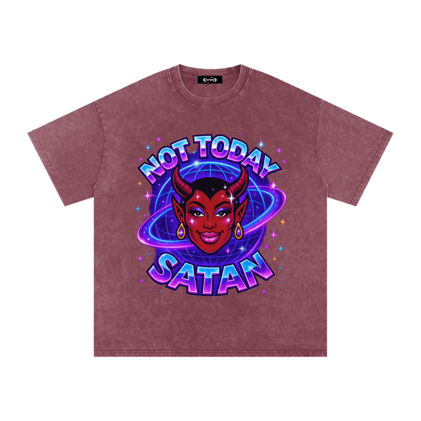 Oversize Tee SPICY / S NOT TODAY SATAN Premium Oversized Tee ~ GAYSBIE PREMIUM MATERIALS