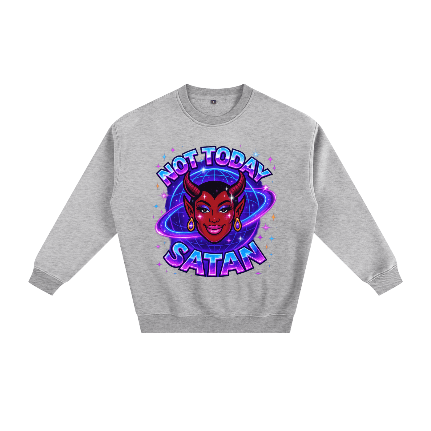 Premium Sweat STONE / S NOT TODAY SATAN Thick Fleece Sweat ~ GAYBSIE PREMIUM MATERIALS