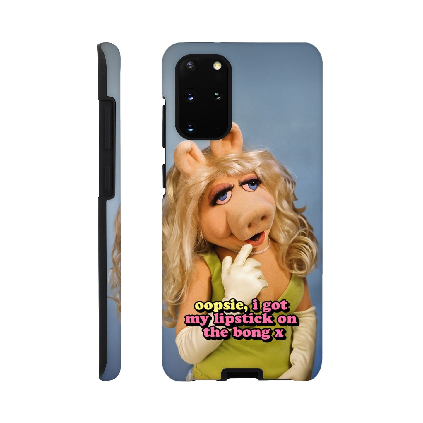 Android Case Galaxy S20 Plus oopsie, i got my lipstick on the bong Piggy Tough Android Case ~ GAYSBIE PREMIUM MATERIALS