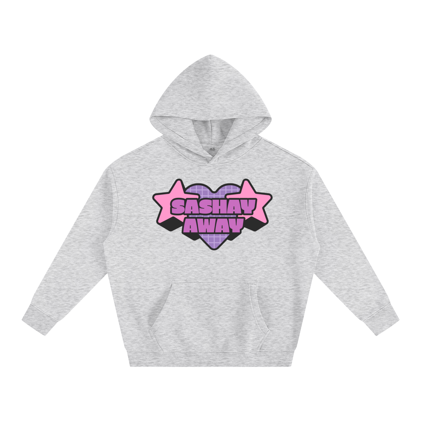 Flower Gray / S Oversize Fleeced Hoodie ODMPOD