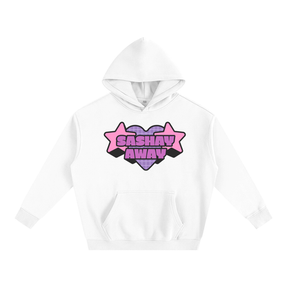 White / S Oversize Fleeced Hoodie ODMPOD