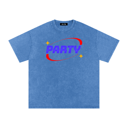 Oversize Tee SKY / S PARTY Oversized Premium Tee ~ GAYSBIE PREMIUM MATERIALS