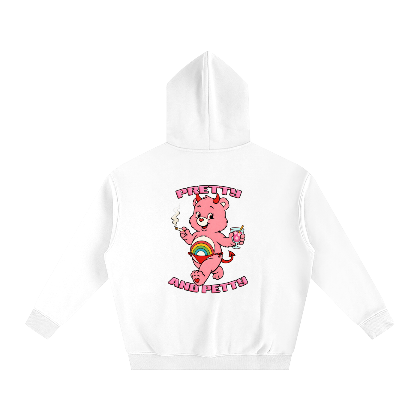 Premium Hood PRETTY AND PETTY Bear Heavy Fleece Hoodie ~ GAYSBIE PREMIUM MATERIALS