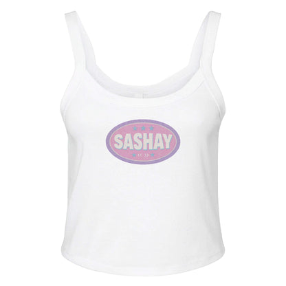Ribbed Tank ICE / XS SASHAY BADGE Baby Ribbed Tank ~ GAYSBIE PREMIUM MATERIALS