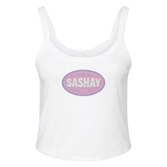 Ribbed Tank ICE / XS SASHAY BADGE Baby Ribbed Tank ~ GAYSBIE PREMIUM MATERIALS