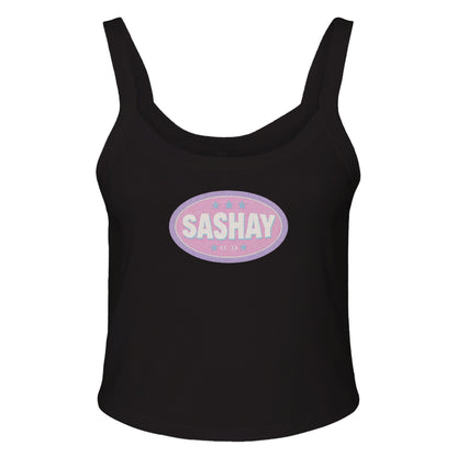 Ribbed Tank MIDNIGHT / XS SASHAY BADGE Baby Ribbed Tank ~ GAYSBIE PREMIUM MATERIALS