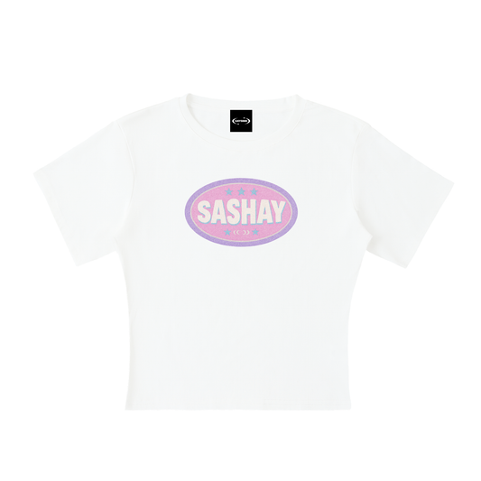 Baby Tee ICE / S SASHAY BADGE Baby Tee ~ GAYSBIE PREMIUM MATERIALS