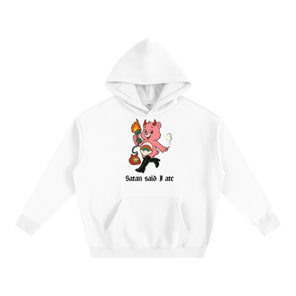 Premium Hood ICE / S SATAN SAID I ATE BEAR Heavy Fleece Hoodie ~ GAYSBIE PREMIUM MATERIALS