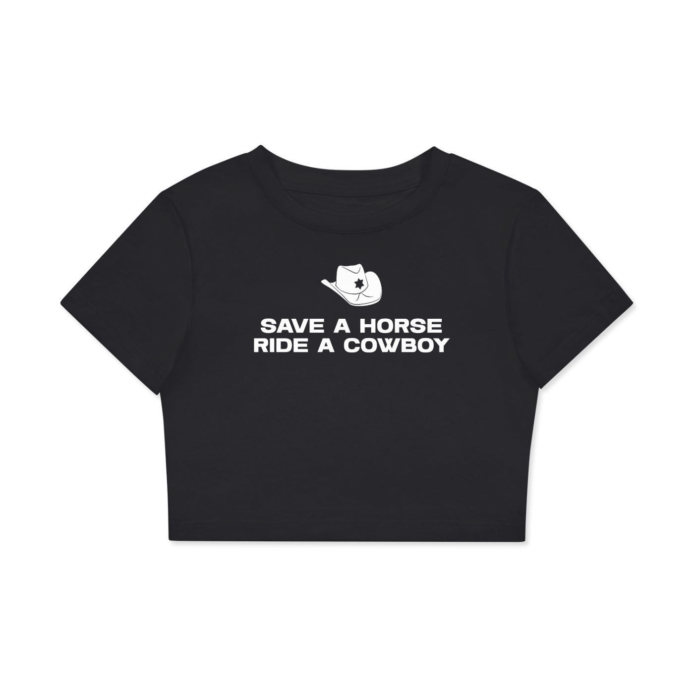 Crop Tee MIDNGHT / XS SAVE A HORSE RIDE A COWBOY Crop Tee ~ GAYSBIE PREMIUM MATERIALS