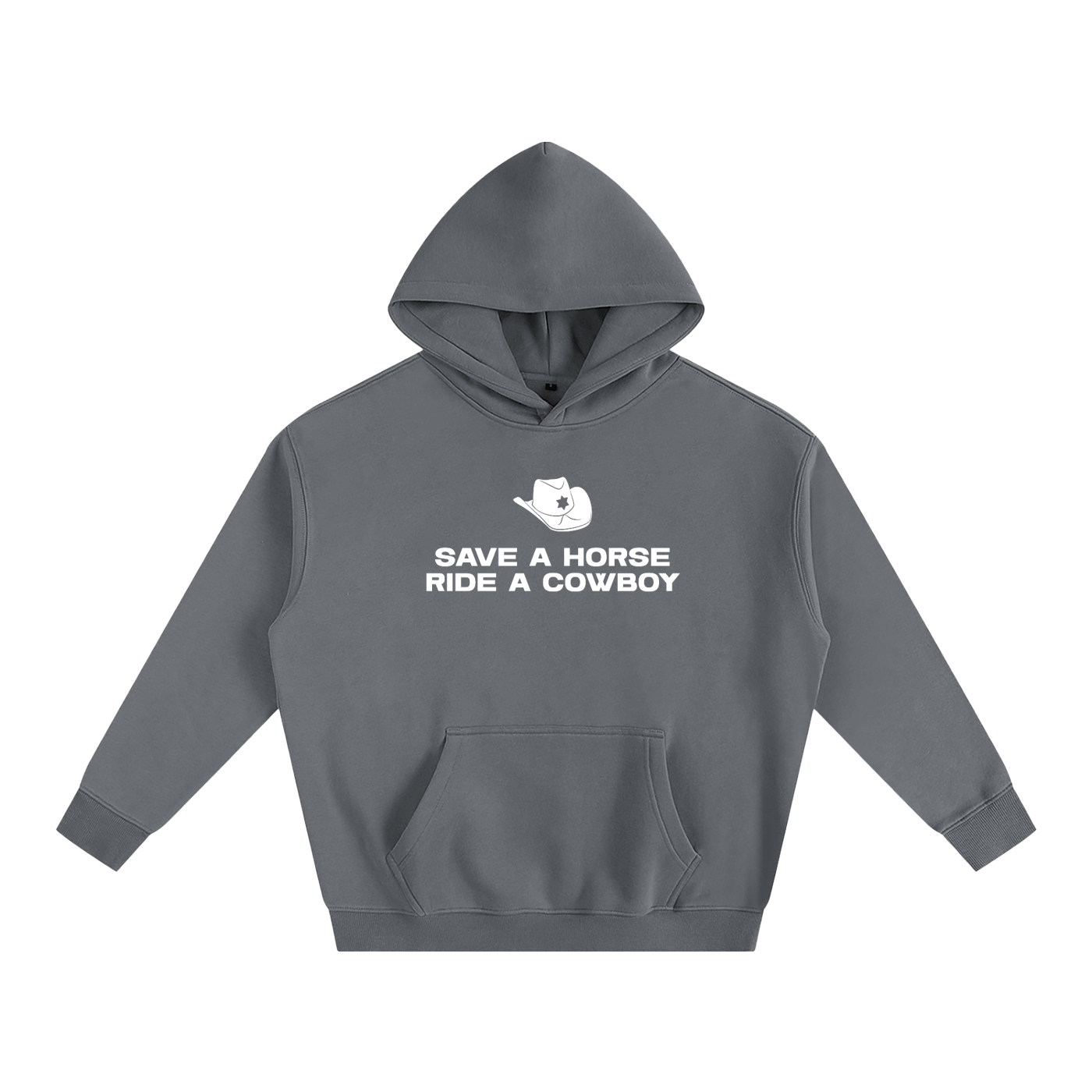 Premium Hood STORM / S SAVE A HORSE RIDE A COWBOY Heavy Fleece Hoodie ~ GAYSBIE PREMIUM MATERIALS
