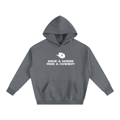 Premium Hood STORM / S SAVE A HORSE RIDE A COWBOY Heavy Fleece Hoodie ~ GAYSBIE PREMIUM MATERIALS