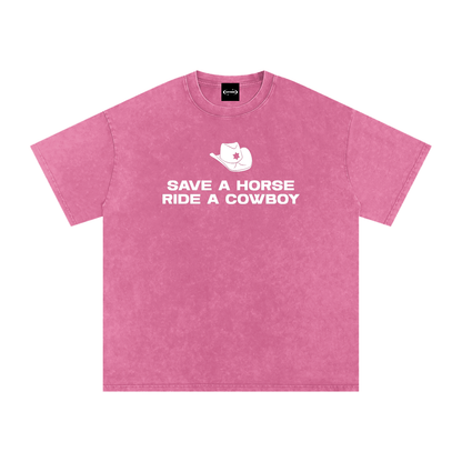 Oversize Tee BUBBLEGUM / S SAVE A HORSE RIDE A COWBOY Premium Oversized Tee ~ GAYSBIE PREMIUM MATERIALS