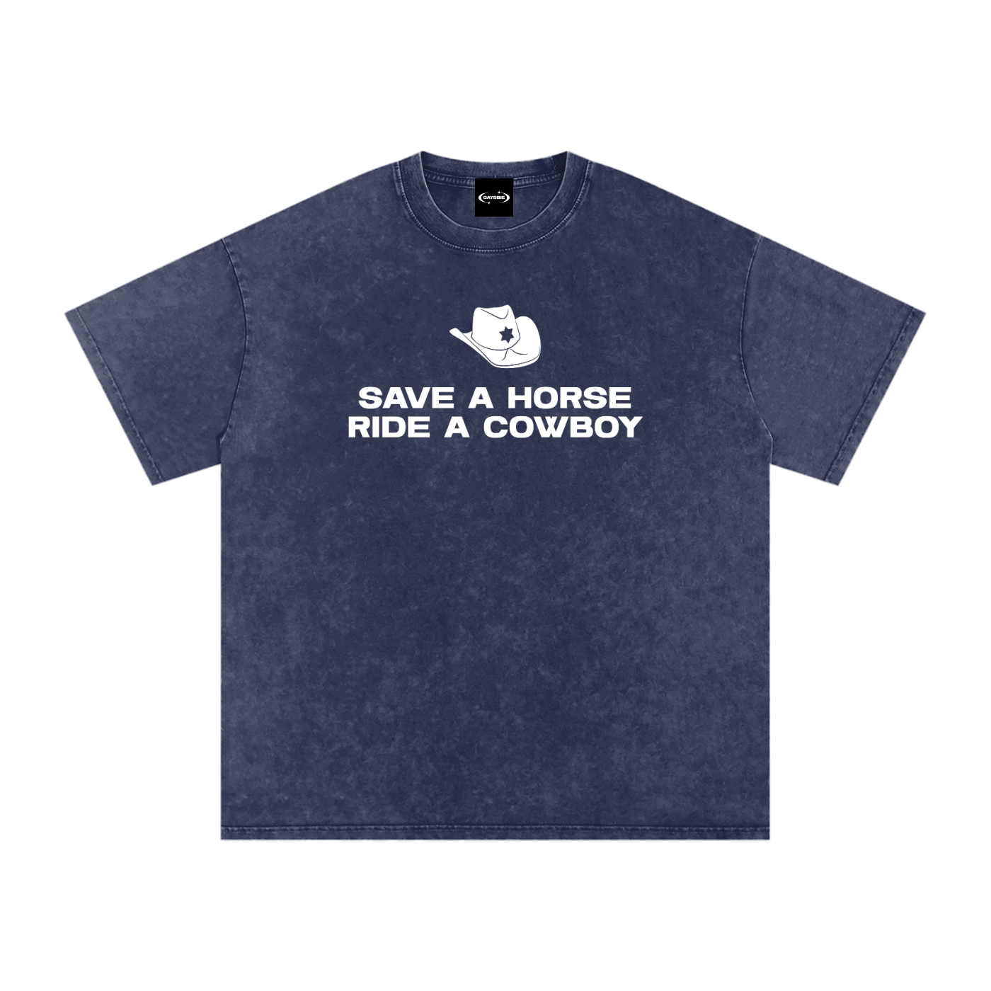 Oversize Tee OCEAN / S SAVE A HORSE RIDE A COWBOY Premium Oversized Tee ~ GAYSBIE PREMIUM MATERIALS
