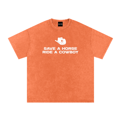 Oversize Tee TROPICAL / S SAVE A HORSE RIDE A COWBOY Premium Oversized Tee ~ GAYSBIE PREMIUM MATERIALS